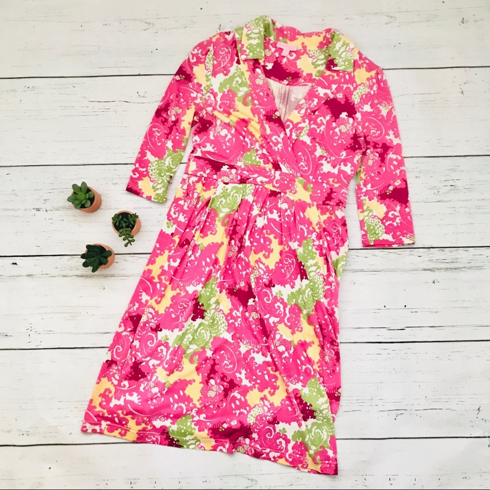 LILLY PULITZER Blayney Jersey Silk Empire dress